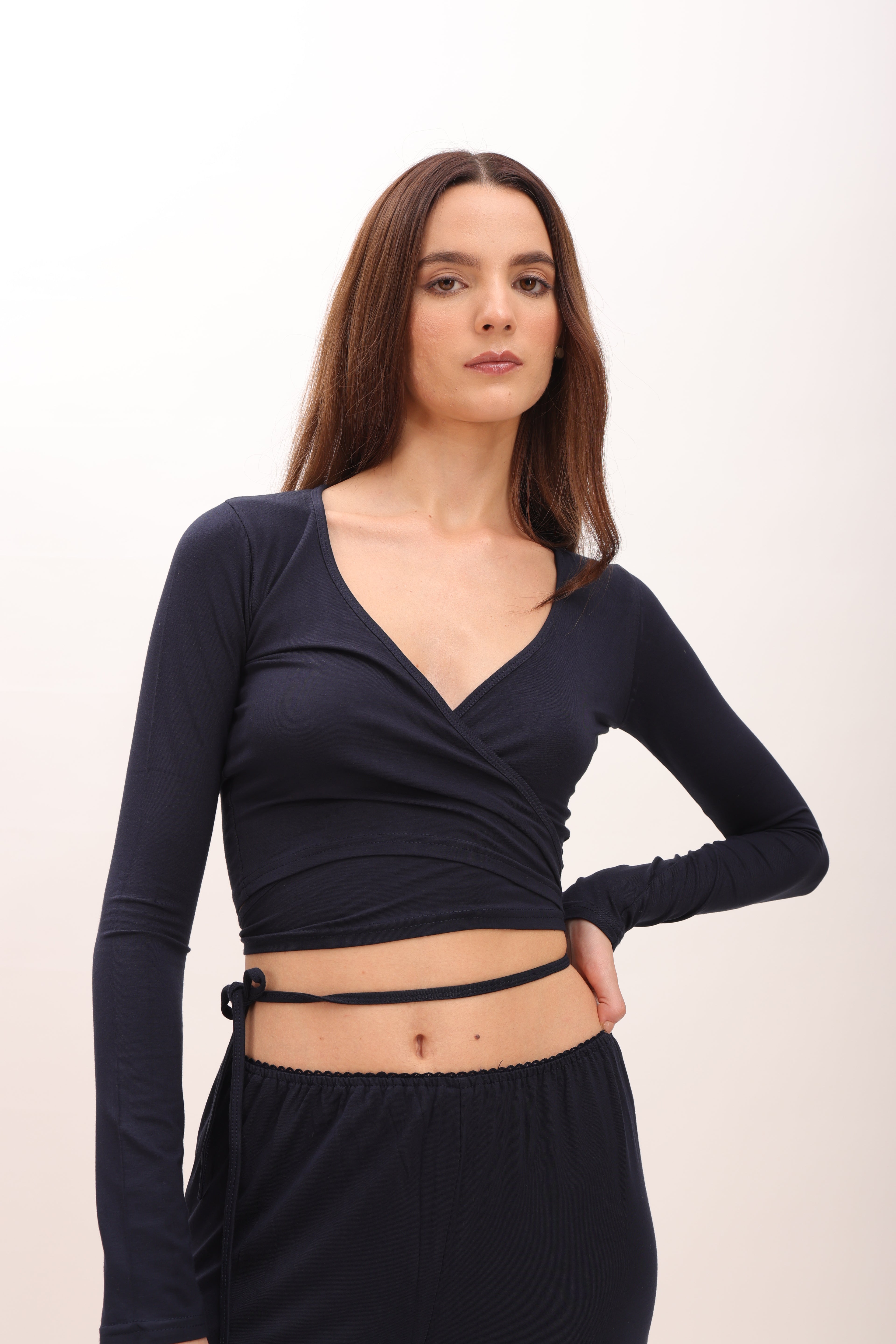 wrap top with lounge pajama