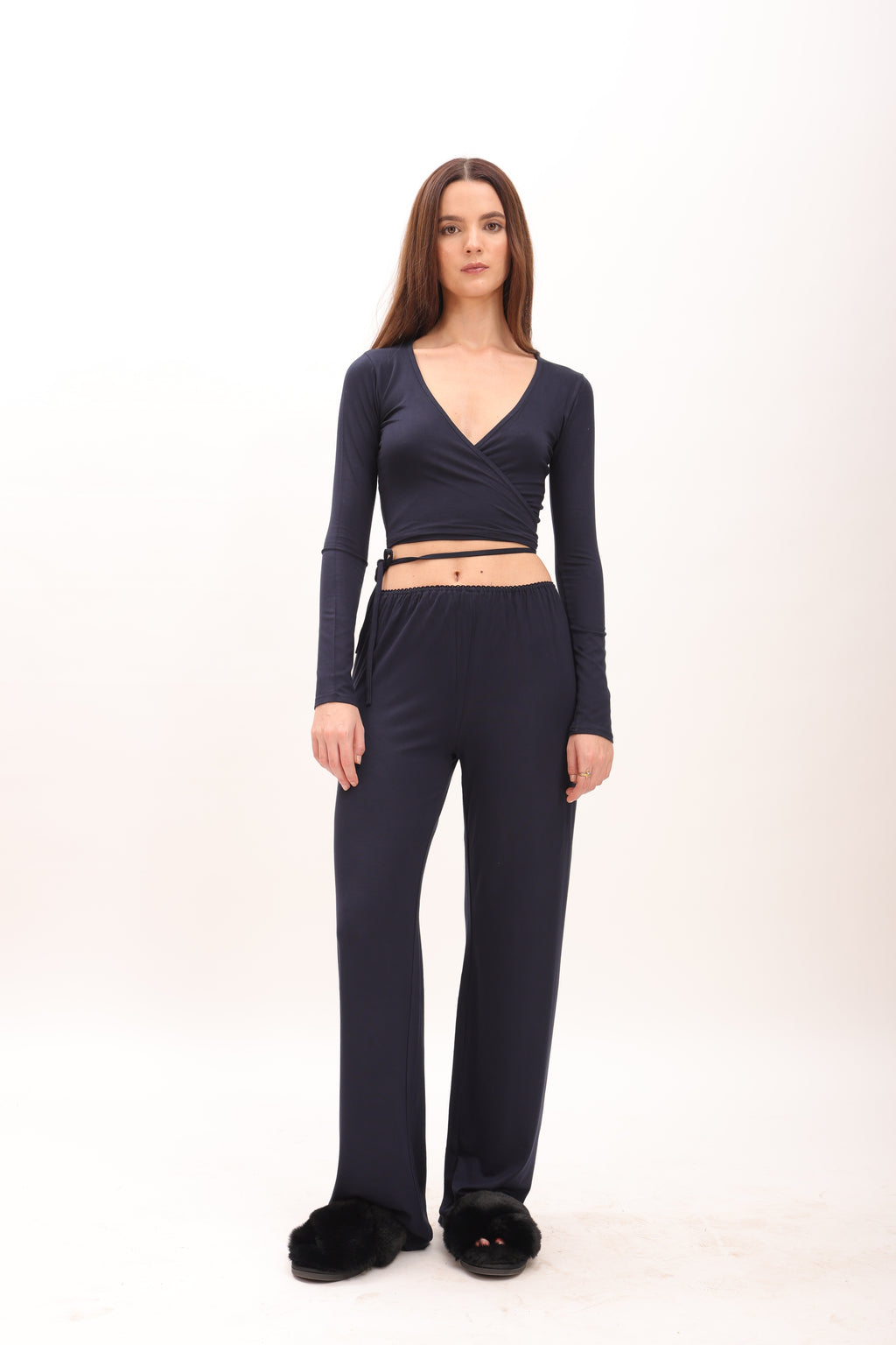 wrap top with lounge pajama