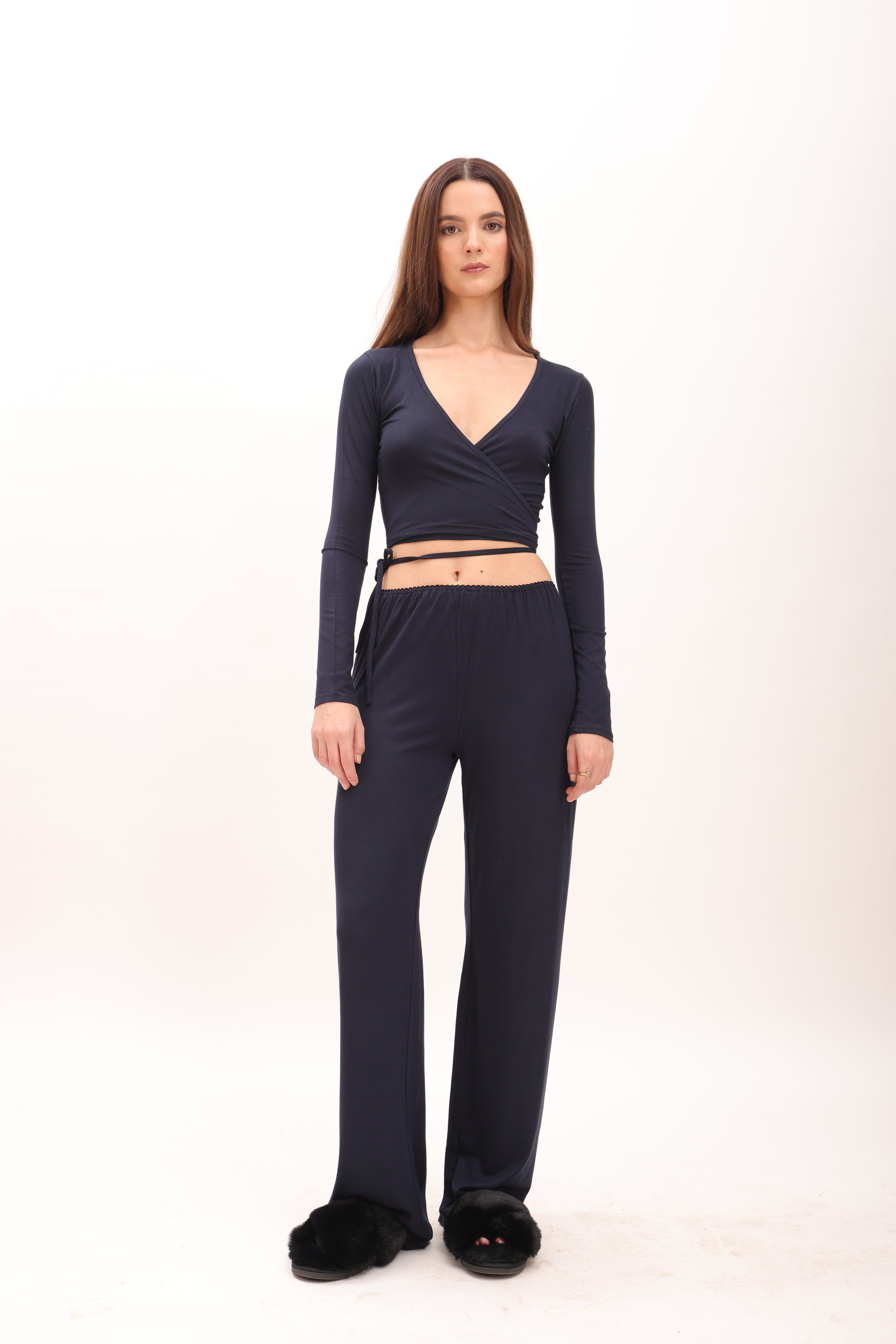 wrap top with lounge pajama