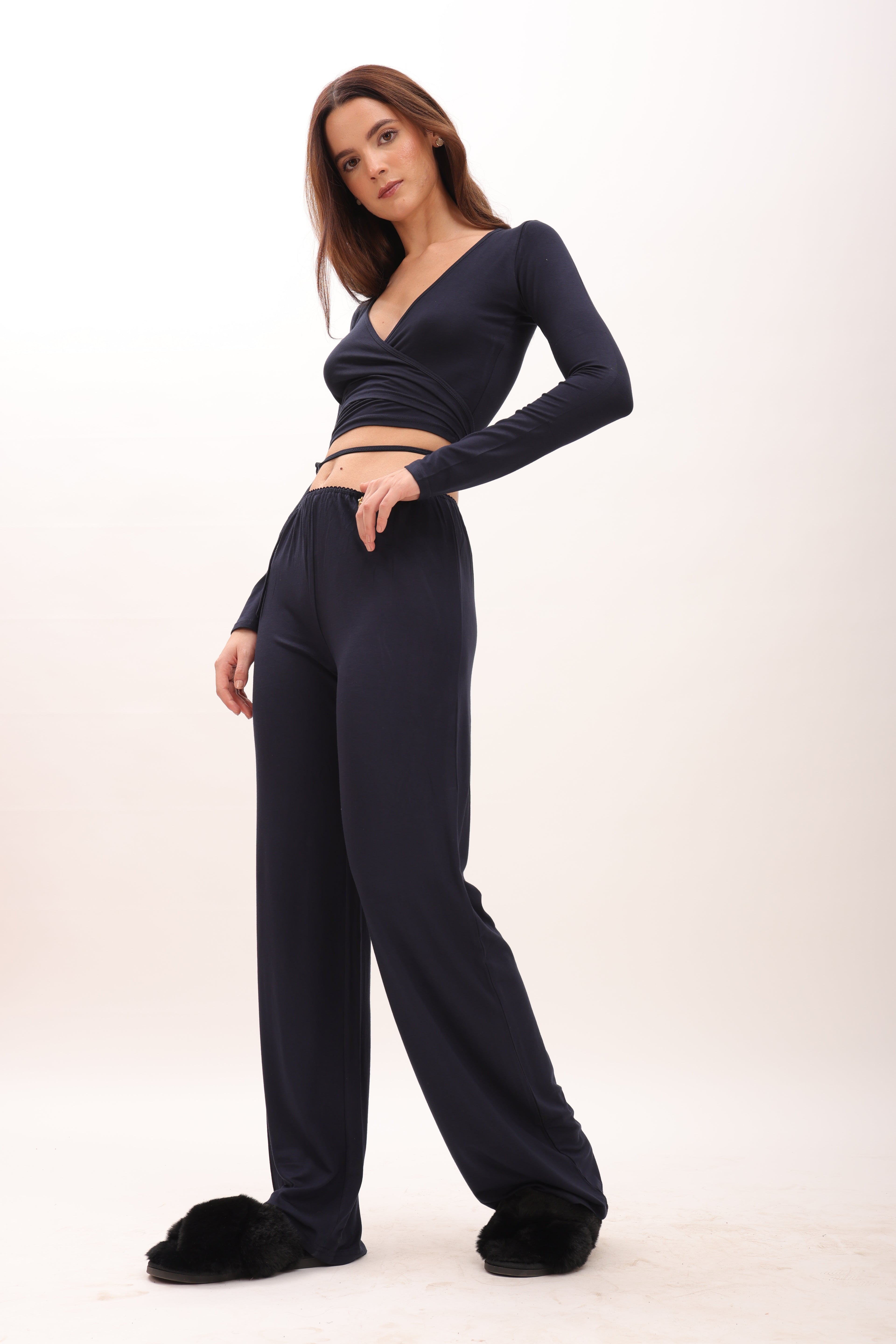 wrap top with lounge pajama