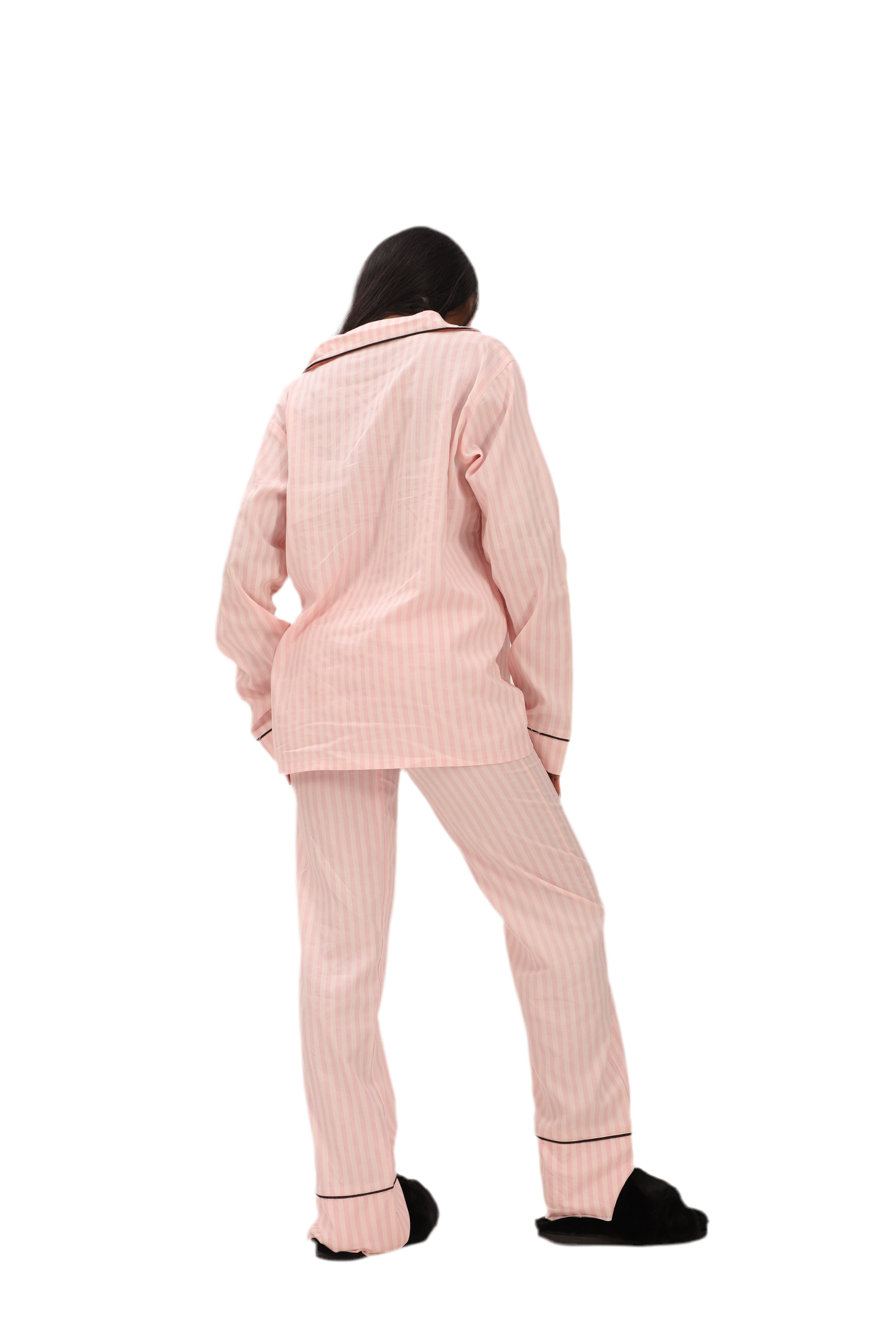 Striped linen pajama set