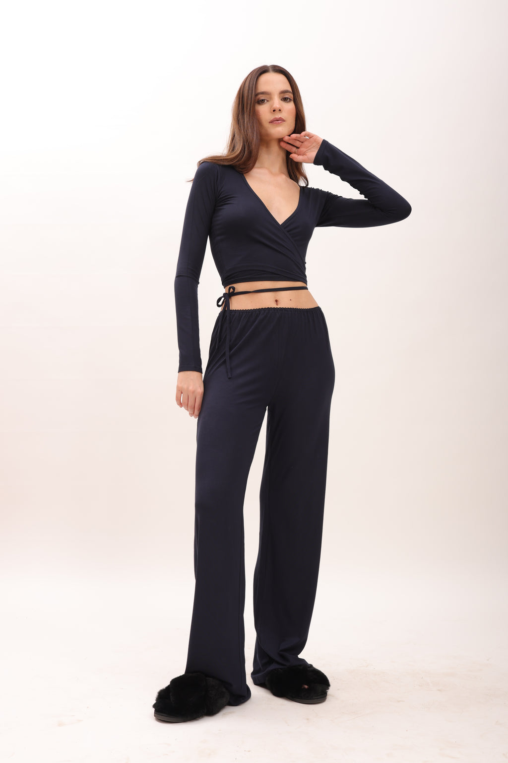 wrap top with lounge pajama